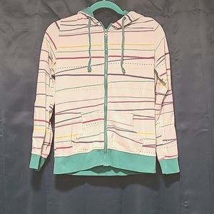 Small zip up sweatshirt with a hood